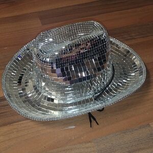 Silver Disco Cowboy Hat